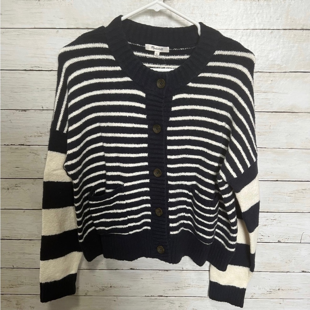 Madewell Women’s Stripe-Play Colburne Cardigan Sweater